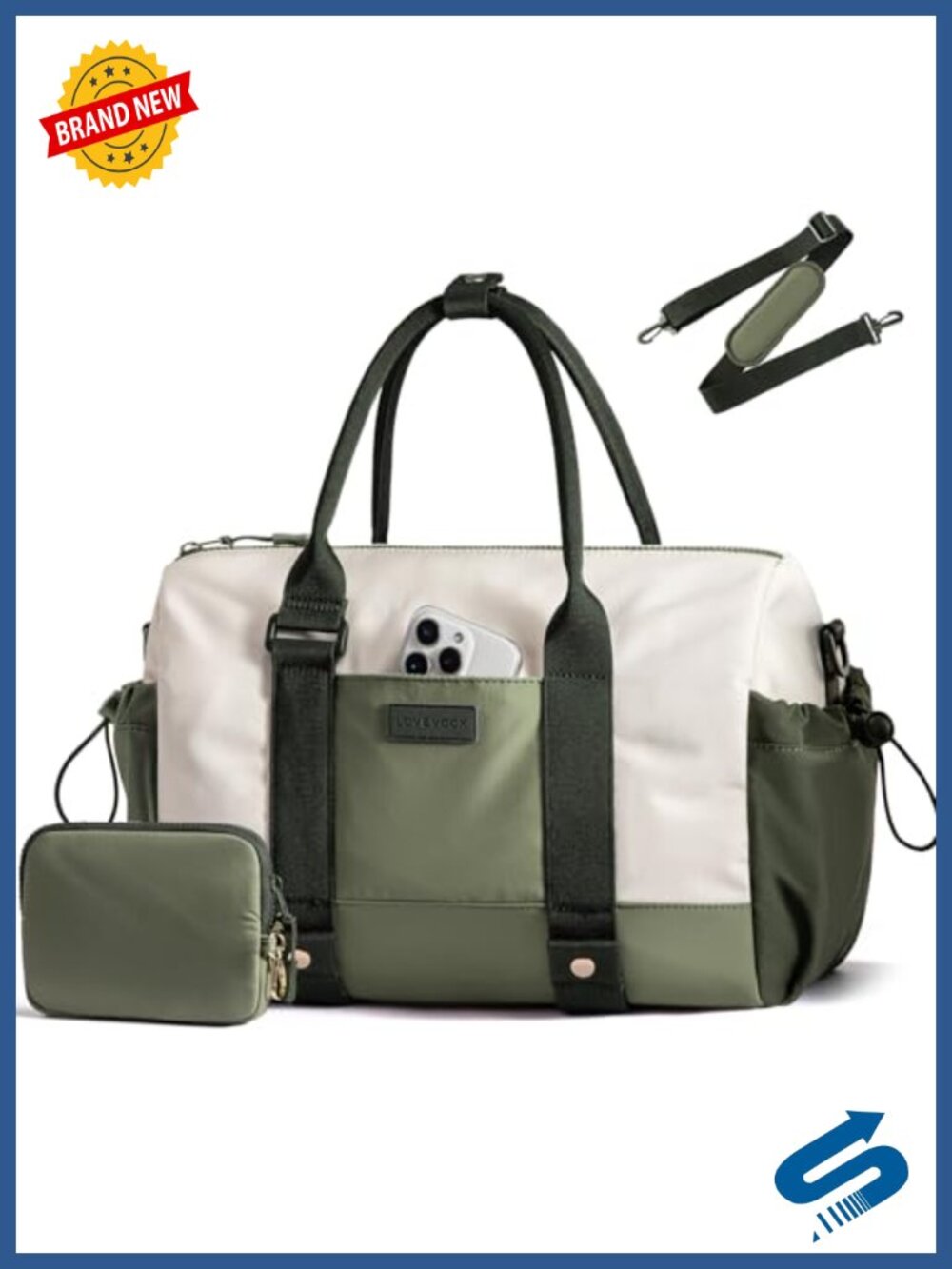LOVEVOOK Polyester Small Gym Bag with Yoga Mat Holder, Mini Duffle Bag for